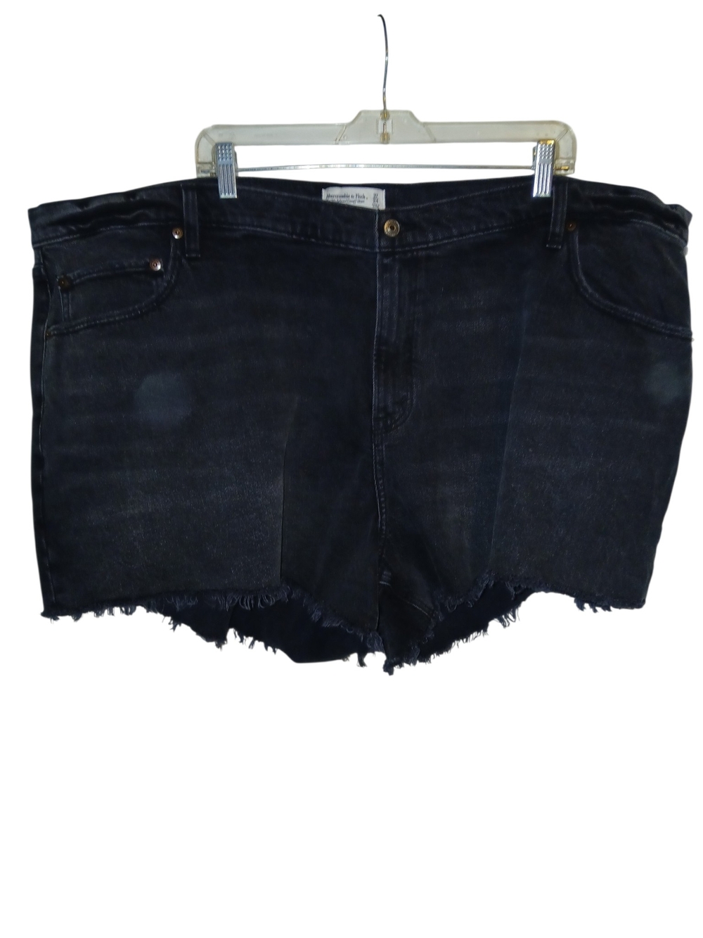 Abercrombie & Fitch Black Washed Denim Cutoff Shorts